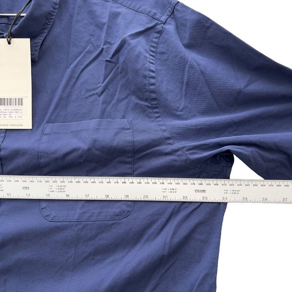 NEW SCOTCH & SODA Mens Blue Long Sleeve Button-up Shirt Size XXL NWT 4 0041 - Picture 8 of 12